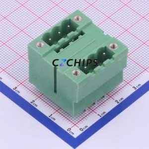 KF2EDGVHM-5.0-2*3P Plug-in Terminal Block Through hole,P=5mm Connector Board-to-Board / Socket - Closed Screw Fixing 5mm Green - Product Image 1