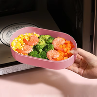 Récipient alimentaire sans Bpa double couche scellé couvercle étanche boîte à bento enfant enfants boîte à lunch en plastique avec cuillère