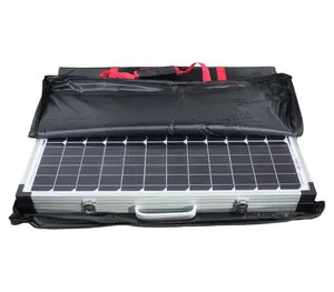 最优惠的价格户外100W便携式折叠太阳能电池板发电机