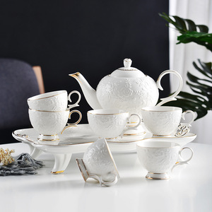 ชุดกาแฟและชา BAMBUS Elegant Bone China พร้อมจานรอง ชุดน้ำชาสำหรับจิบชายามบ่ายสุดหรู เป็นมิตรกับสิ่งแวดล้อม ของขวัญระดับไฮเอนด์ ตกแต่งขอบทองสไตล์ยุโรป - Product Image 4