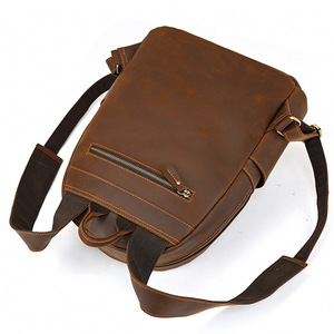 Sac à bandoulière rétro pour femme en cuir de <span class=keywords><strong>cheval</strong></span> fou Mini sac à dos en cuir de vachette léger pour étudiant <span class=keywords><strong>Cartable</strong></span> polyvalent Sac décontracté - Product Image 6