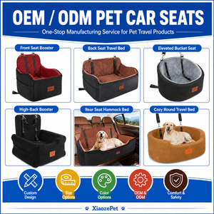 Siège de voiture de luxe pour petits chiens et chats, siège surélevé avec sangles de sécurité, lit de voyage lavable pour voiture - Product Image 3