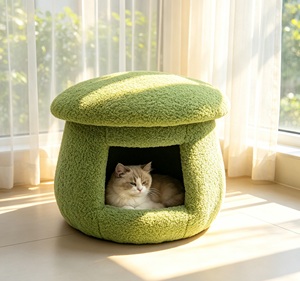 Thickened Mushroom Cat Cave Bed Wrought Iron <b>Frame</b> Durable Indoor Pet Bed for <b>Large</b> Cats - Product Image 1