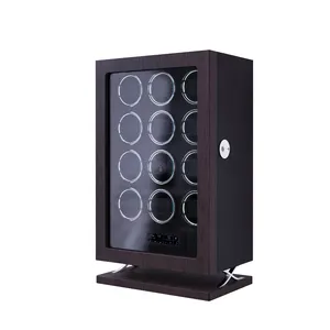 High grade Professional Top Chord Silent Anti Magnetic Watch Winder Luxury Automatic Wooden Watch Winder 12 Watches