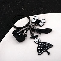 Nouvelle Collection : Porte-clés Fleur de Camélia pour Femme – Accessoire de Sac, Chaussures à Talons Hauts et Nœuds Papillon