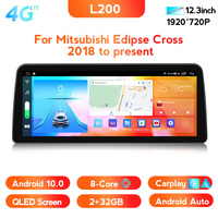 MEKEDE-Reproductor de DVD para coche, Android, 12,3 pulgadas, vídeo estéreo, navegación GPS, para Mitsubishi Eclipse Cross 2018-2021