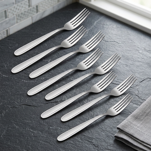 Fourchette de table moderne en acier inoxydable, écologique, plaquée argent, pour la restauration fine, les cafés, les hôtels, les cuisines et l'usage commercial - Product Image 3