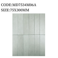 MD7534M06C 75*300mm Carreaux de porcelaine émaillée vert foncé pour intérieur, carreaux muraux et de sol modernes mats de type métro, fabriqués à Foshan