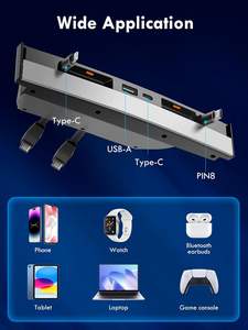 Hub <span class=keywords><strong>USB</strong></span> Station d'accueil cachée multi-ports Couvercle coulissant anti-poussière Chargeur rapide Compatible pour T-esla <span class=keywords><strong>Model</strong></span> <span class=keywords><strong>3</strong></span> Fast 2021-2024 - Product Image 4
