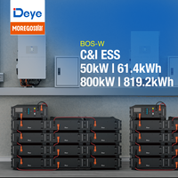 Solution de stockage d'énergie Morego Solar Deye BOS-W 50K-80K, batterie LFP haute tension 25,6 kWh-81,9 kWh pour système hybride C&I 50 kW-80 kW