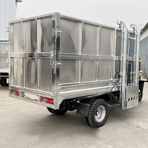 Camion à ordures à trois roues en acier inoxydable avec système de levage de benne, alimenté à l'essence, pour la collecte des déchets - Product Image 3