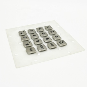 16-Button Không Thấm Nước Kỹ Thuật Số Không Gỉ 4*4 Ma Trận Kim Loại Báo Động Khẩn Cấp Điện Thoại Bàn Phím - Product Image 5