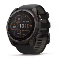 Montre connectée industrielle Fenix 8 - Alimentation solaire, écran AMOLED, suivi d'activité, réveil, boîtier en fibre de carbone, bracelet en caoutchouc, étanche