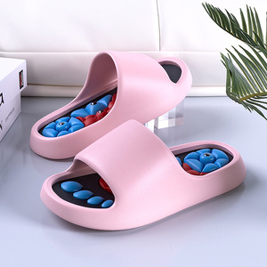 Pantuflas de Baño de Verano para Mujer y Hombre, Transpirables, Antideslizantes, con <span class=keywords><strong>Masaje</strong></span>, Chanclas con Placa de Acupresión - Product Image 1
