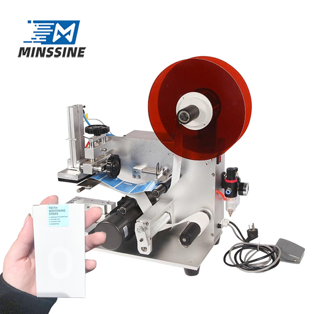 Self-Adhesive Electric PLC Semi-Automatic High-Speed Plastic Glass Bottle Labeling Machine for Cartons Easy to Operate