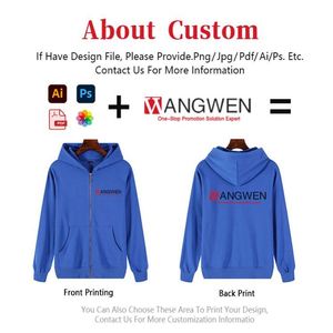 เสื้อฮู้ดดี้ผู้ชายแบบซิปเต็มตัว พิมพ์โลโก้ตามสั่ง ขายส่ง ODM/OEM สำหรับผู้ชายและผู้หญิง - Product Image 2