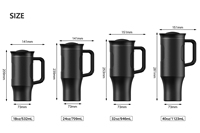 ANSHENG Nouvelle arrivée 32oz 40oz Gobelet pratique en acier inoxydable Gobelet au design moderne avec couvercle et paille
