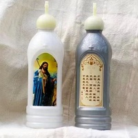 Ventes d'usine Cadeau de Noël Bouteilles d'eau bénite catholique en plastique de type bouchon à rabat de 550 ml