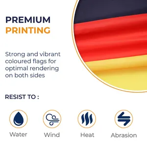 Großhandel us 3 x 5 FT hochwertiger Druck benutzerdefinierte deutschland flagge 100 D Polyester schwarz rot gelb langlebig für draußen und drinnen