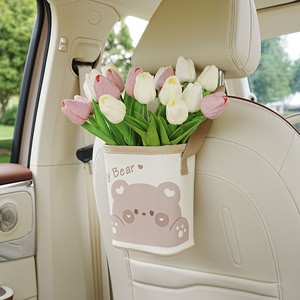 Organizador Multifuncional de Cuero para el Respaldo del Asiento del Coche, con Diseño de Dibujos Animados, Bonito, con Asa y Diseño Impermeable - Product Image 3
