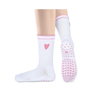 BSCI Grip Non-slip Cute Pilates <b>Socks</b> Non-Slip Crew <b>Gripper</b> for Yoga Dance Barre Workout-Youth Friendly Bottom Logo Wholesale - Product Image 2