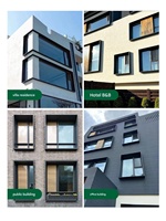 Vente en gros de garnitures de fenêtres en alliage d'aluminium, style minimaliste moderne, revêtement en poudre, imperméable, protège les murs extérieurs