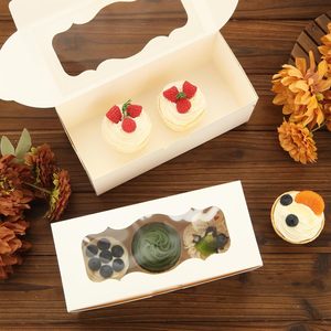 Scatole per Biscotti Bianche con Finestra, Scatole per Torte, Dolci, Dessert, Muffin e Ciambelle - Product Image 2