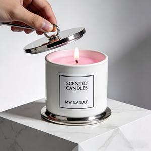 MW <b>Candle</b> Scented Soy <b>Wax</b> <b>Candle</b> Glass Jar Minimalist Design Aromatherapy Home Decoration 1 Wick Floral Thanksgiving Christmas - Product Image 3