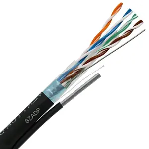 cat5e cat6 utp ftp sftp 4 pr cca outdoor cable with steel messenger network cable lan cable