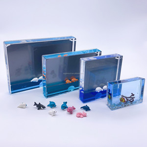 Tùy Chỉnh Màu Xanh Lỏng Dầu Đầy Màu Xanh Nước Hình Ảnh Tuyết Bóng Hài Hước Khung Ảnh Nổi 4R Aqua Khung Ảnh Lỏng - Product Image 6