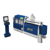 Máquina laminadora de placas metálicas cónicas de 4 rodillos HOGI CNC para la formación de conos, cilindros y conductos.