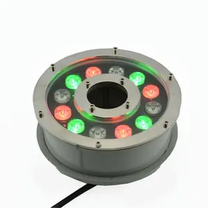 Buiten Gegoten Aluminium Afstandsbediening Rgb Ip68 6W Onderwatermondstuk Onderwater Led Fonteinlichten Voor Fontein