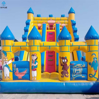 Château gonflable commercial géant à thème de dessin animé, toboggan, aire de jeux, maison de rebond, château gonflable, trampoline gonflable pour fête d'enfants