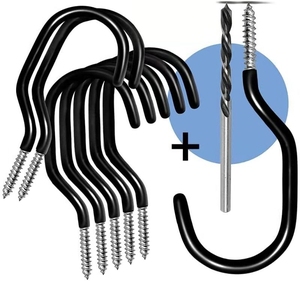 Paquete de 6 ganchos para almacenamiento de <span class=keywords><strong>bicicletas</strong></span>, ganchos de tornillo grandes de alta resistencia para pared de <span class=keywords><strong>garaje</strong></span> y techo, colgador de herramientas de utilidad para almacenamiento de <span class=keywords><strong>bicicletas</strong></span> - Product Image 3