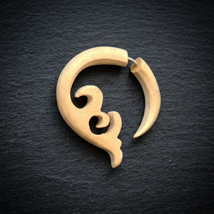 ต่างหูไม้รูปมงกุฎพุทธศาสนาทิเบตโบราณสำหรับเด็กสำหรับวันครบรอบ - Product Image 4