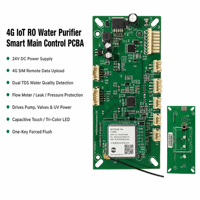 Placa de Control PCBA Personalizada para Purificador de Agua RO |   MCU de Monitoreo de Flujo TDS para IoT 4G |   Fábrica ODM OEM