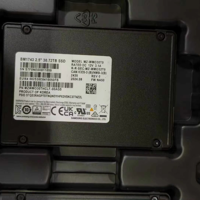 30.72TB BM1743 U.3 NVMe PCIE Gen 4 MZWMO30THCLF-00AG5 MZ-WMO30T0 SSD