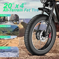 Bicicleta Eléctrica Q20Pro 52V 40Ah, Motor Dual Rápido, Híbrida, Neumáticos Anchos, para Montaña y Terreno Difícil, para Adultos, Q20, Almacén en EE. UU. y Europa, para Desplazamientos Diarios