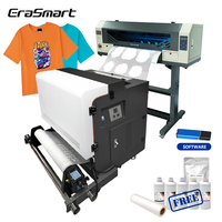 Impresora DTF Industrial Erasmart de Doble Cabezal XP600 I3200 de 24 Pulgadas con Máquina Agitadora de Polvo para Impresión de Ropa Rollo a Rollo