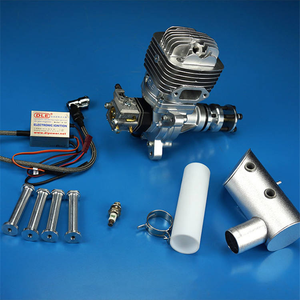 Original DLE Model Aircraft Engine DLE55 <b>Gasoline</b> Single Double Cylinder Two Stroke Side Exhaust Natural Wind Cooling Hand Start - Product Image 5