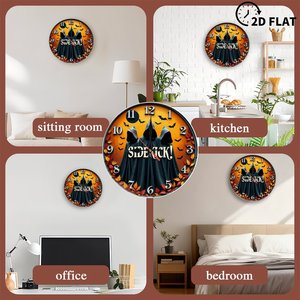 Round Wooden Wall <b>Clock</b> 25x25Cm Silent Non Ticking Creative Nordic Wooden Wall <b>Clocks</b> - Product Image 4