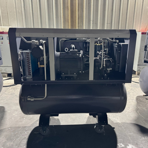Petit 5.5 Kw 7.5 Hp 3 en 1 <span class=keywords><strong>compresseur</strong></span> d'air à vis monté sur réservoir <span class=keywords><strong>270</strong></span> <span class=keywords><strong>litres</strong></span> machine de compression d'air de réservoir pour machines à bois - Product Image 2