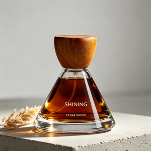 Flacon de parfum en verre vide de 50 ml avec bouchon en bois, vente en gros, logo personnalisé, boîte couleur, emballage de parfum de luxe OEM - Product Image 3