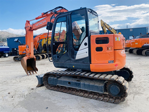 Miniexcavadora de orugas Hitachi ZX75US de 7 toneladas usada original, buen estado, motor Yanmar, bomba hidráulica, maquinaria de construcción - Product Image 6