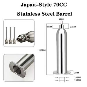 Seringue chauffante en acier inoxydable 30cc Seringue chauffante en métal résistant <span class=keywords><strong>à</strong></span> la corrosion Seringue de distribution en métal - Product Image 4
