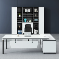 Nouvelle combinaison de bureau et de chaise de direction simple et moderne, table individuelle pour superviseur ou président, mobilier en bois
