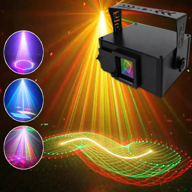 4D DJ Disco RGB Animation Stage Laser Lights DMX512 Control LED Stage Show Laser Line Projector