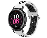 Bracelet de montre sport en silicone respirant double couleur 20 mm 22 mm à dégagement rapide pour Garmin Forerunner 245 645 Vivoactive 3 4