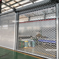 Porte de sécurité manuelle moderne enroulable coupe-vent avec grille métallique pour usage agricole - Vente en gros