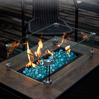 Perles de verre de haute qualité bleu aqua effet diamant pour foyer, jardin, salon, salle à manger, décoration extérieure et cuisson en plein air